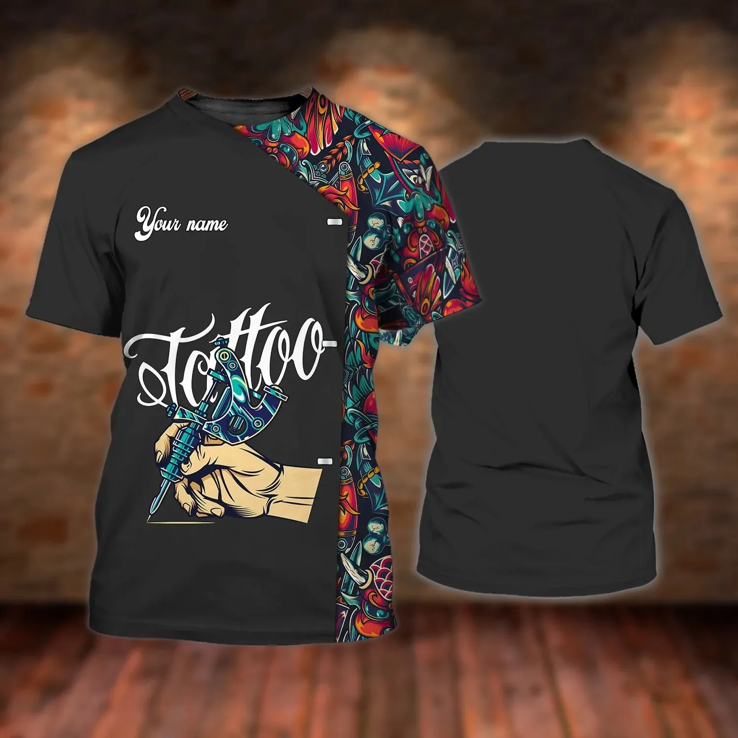 3D All Over Print Tattoo Artist Shirt, Men Tattoo Uniform, Premium Shirt For Tattoo Lover, Tattoo Design On Shirt