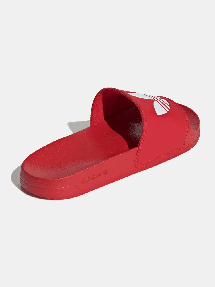 Adidas Adilette Lite Slides - Scarlet Red / White