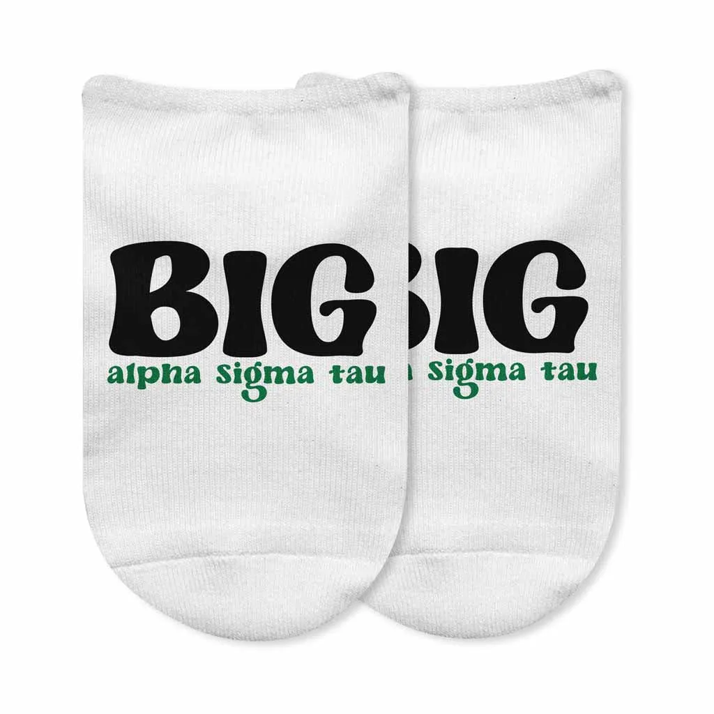 Alpha Sigma Tau No Show Socks for Bigs and Littles