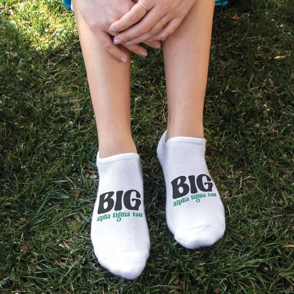 Alpha Sigma Tau No Show Socks for Bigs and Littles