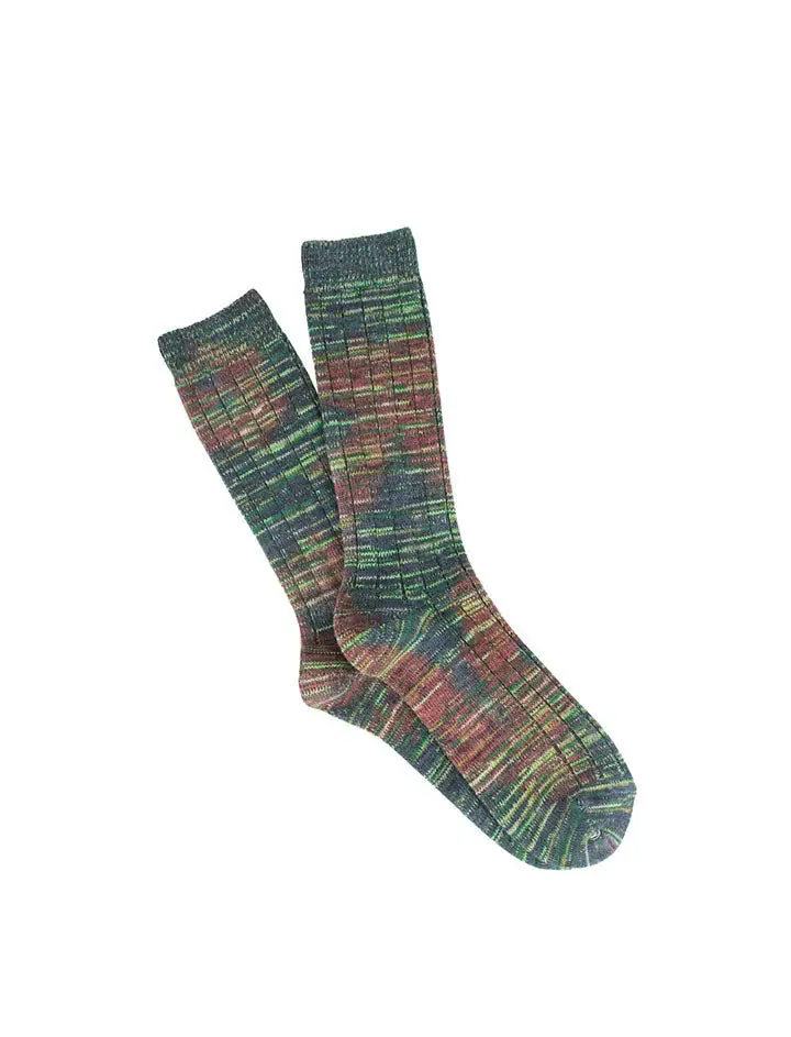 Anonymous Ism Mix Tie Dye Crew Socks Navy