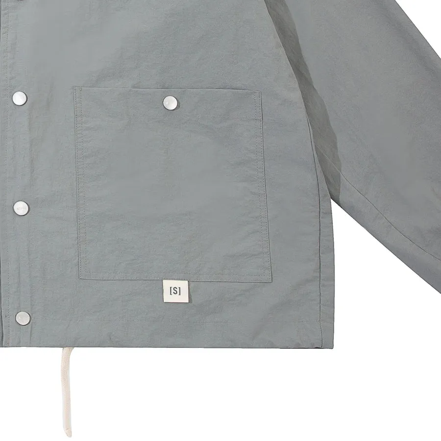 A[S]USL PHONE DOWN COACH JACKET-GREY