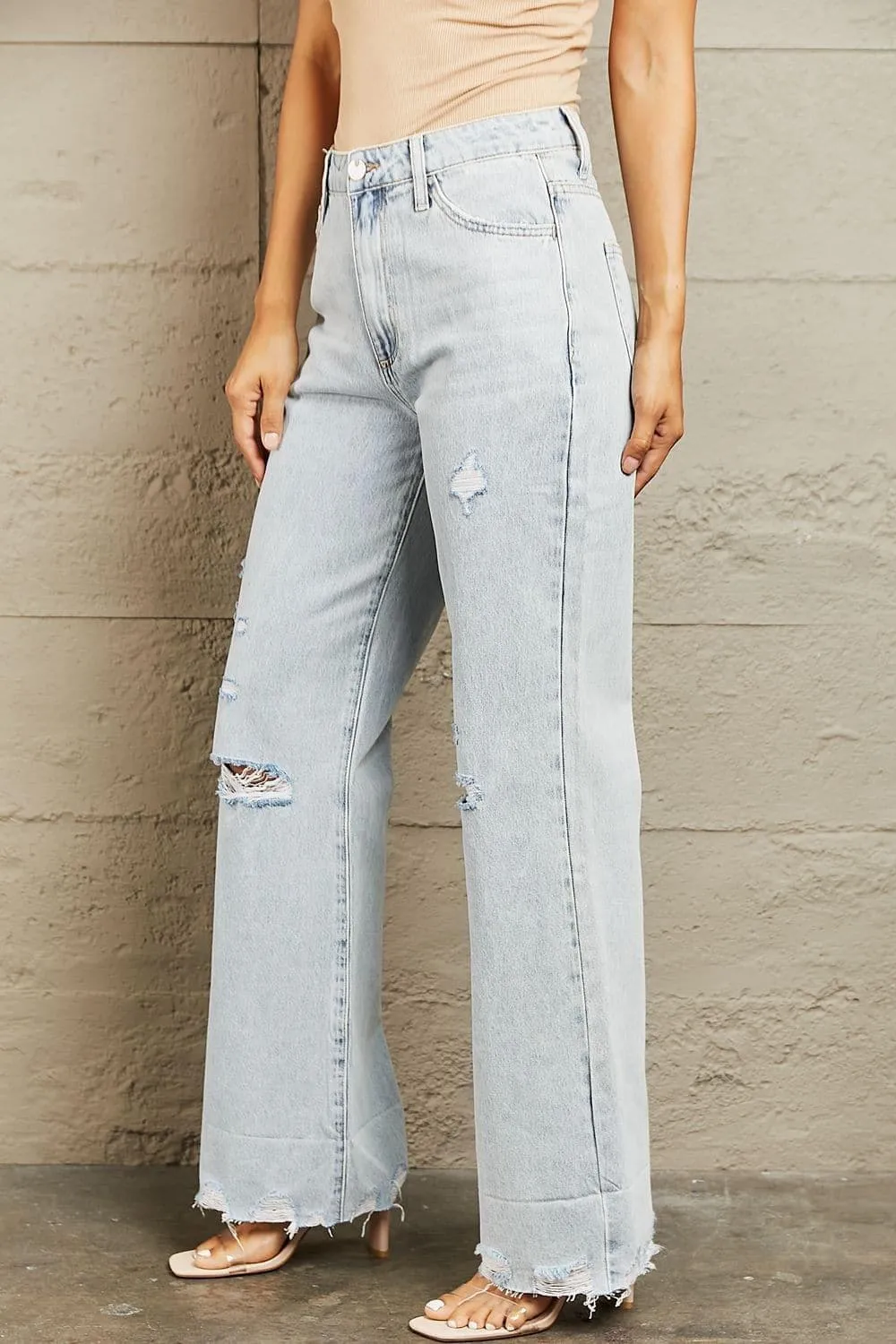 BAYEAS High Waist Flare Jeans, Light