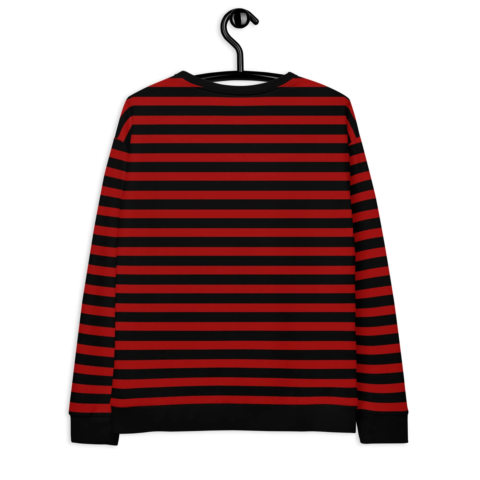 Black Red Striped Sweater / Eco Friendly / For Men And Women