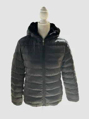 Convertible Black Puffer Fur Jacket