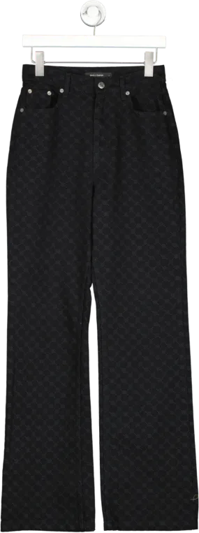 Daily Paper Black Amba Monogram Relaxed Jeans UK S