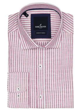 Daniel Hechter - Sel Striped Cotton Shirt - Pink & White