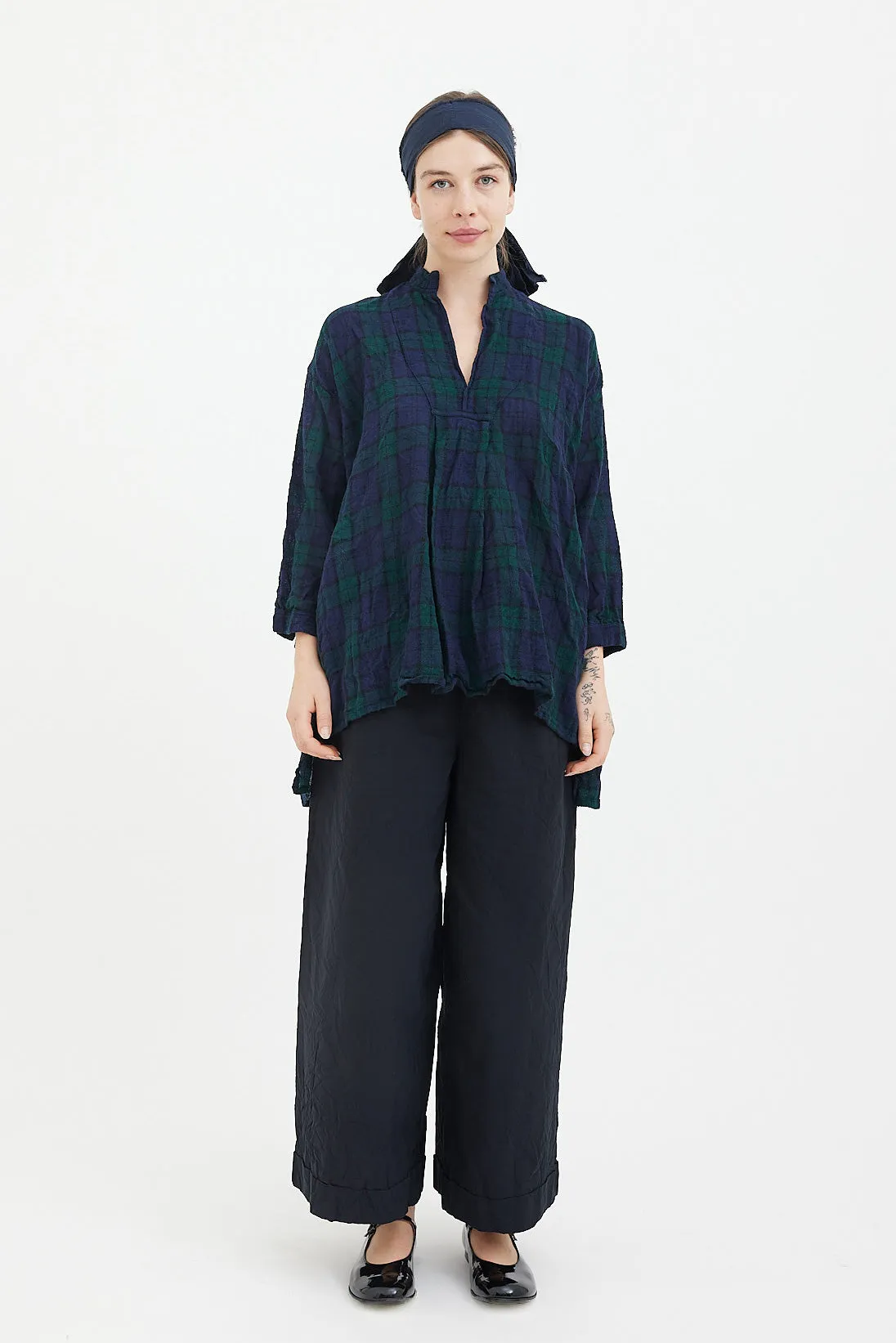 Daniela Gregis - Kora Shirt - Green Blue Black Tartan