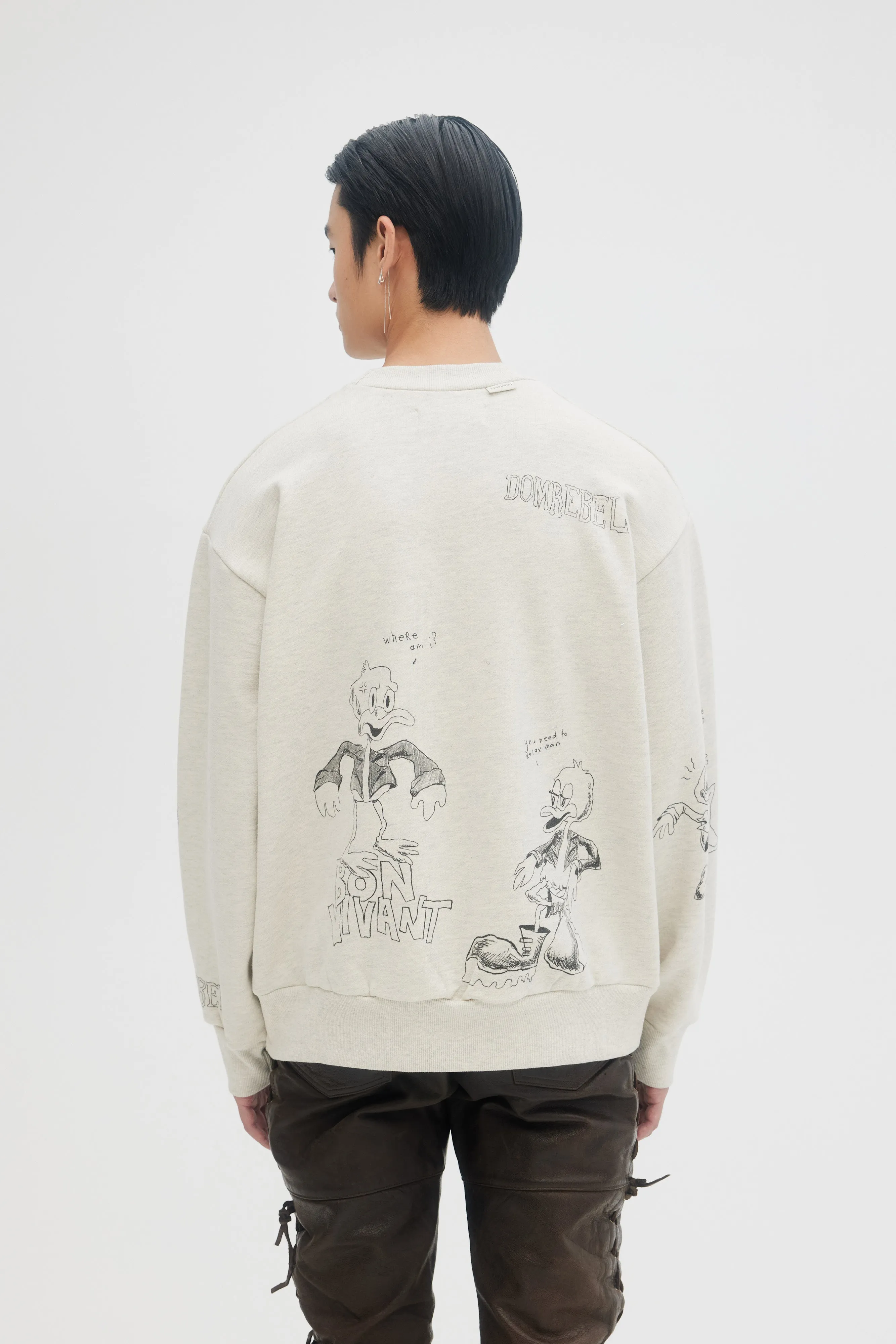 DOMREBEL Quack Sweatshirt - Grey