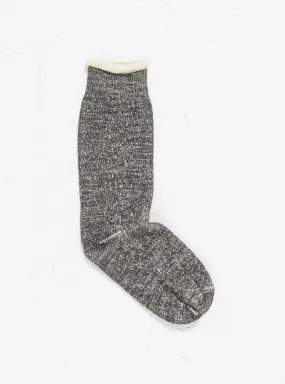 Double Face Merino Wool Crew Socks Charcoal