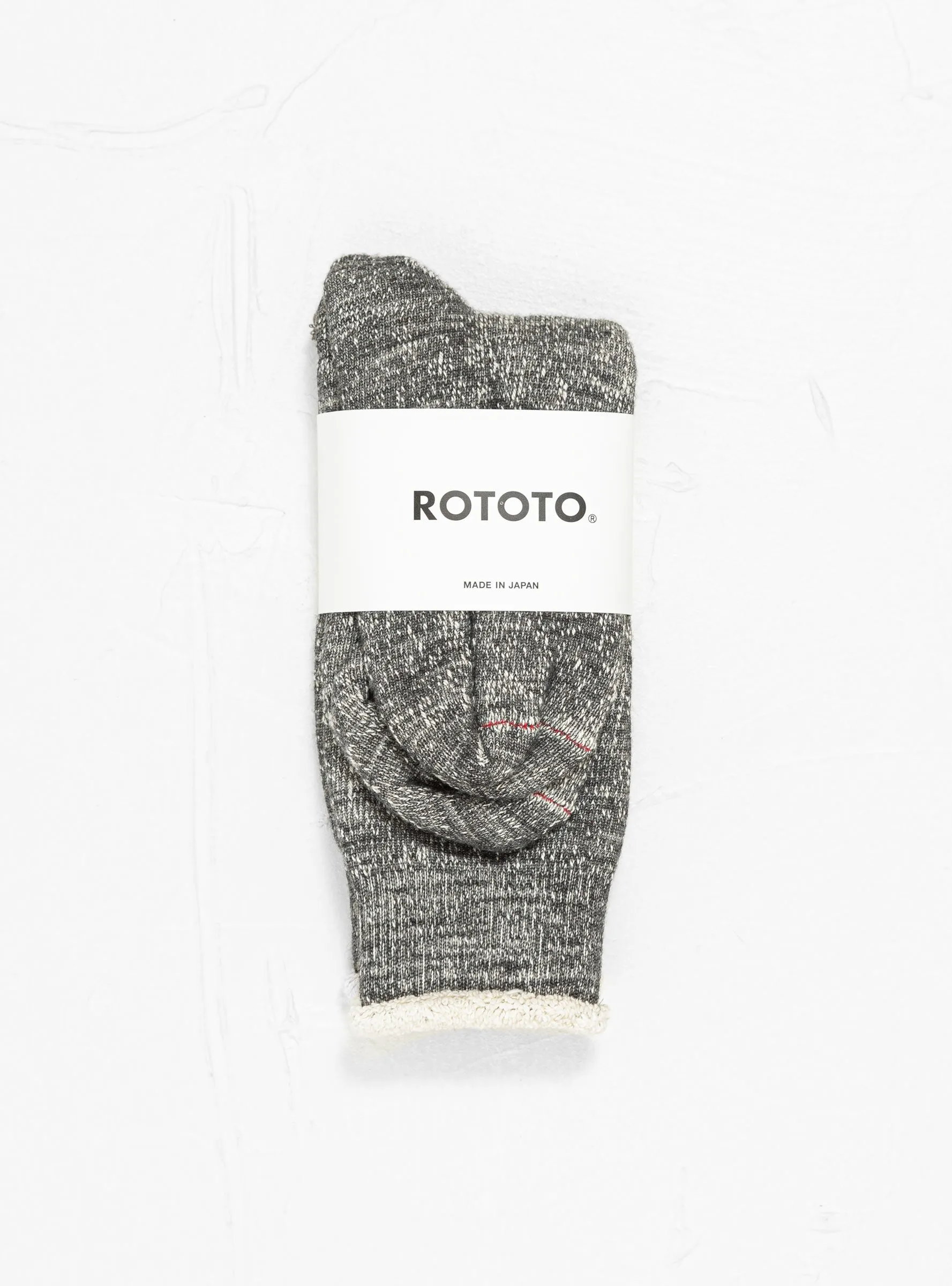 Double Face Merino Wool Crew Socks Charcoal