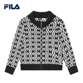 FILA CORE Women's WHITE LINE EMERALD Cardigan in Full Print