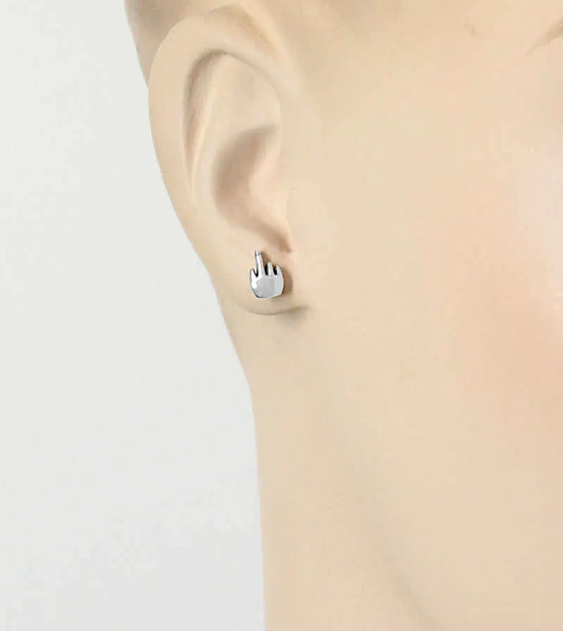 F**k You F You Middle Finger Stud Earrings