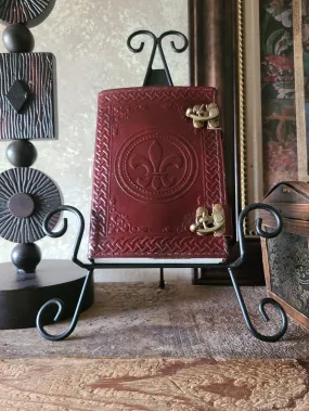 Fleur De Lis Leather Journal