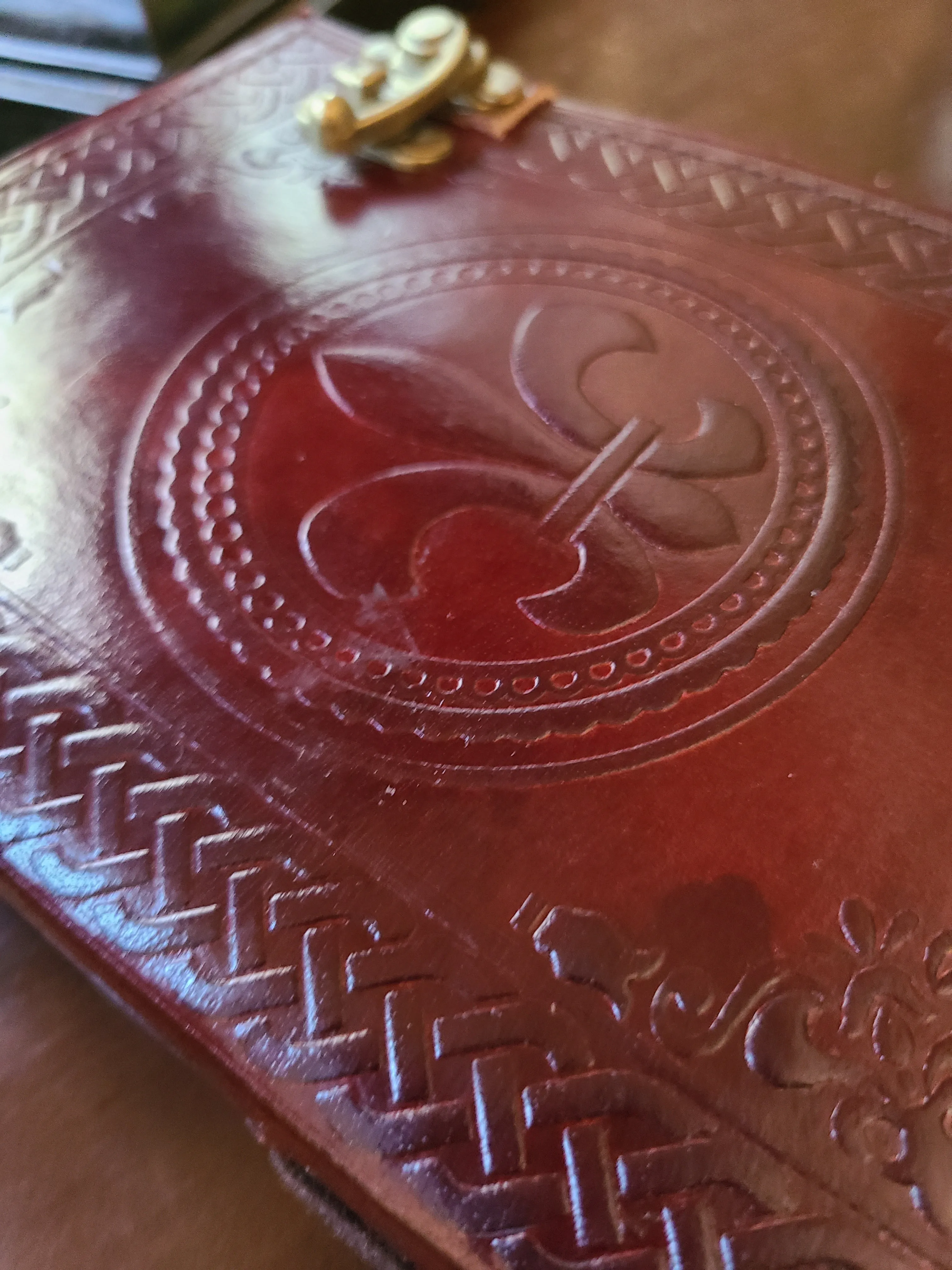 Fleur De Lis Leather Journal