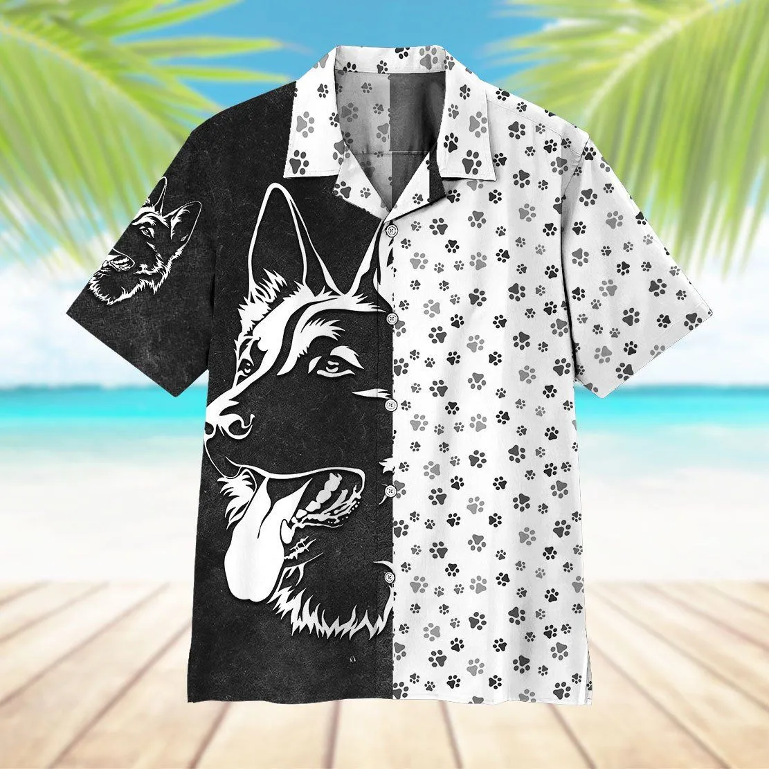 Gearhuman 3D Foot Print Dogs Hawaii Shirt