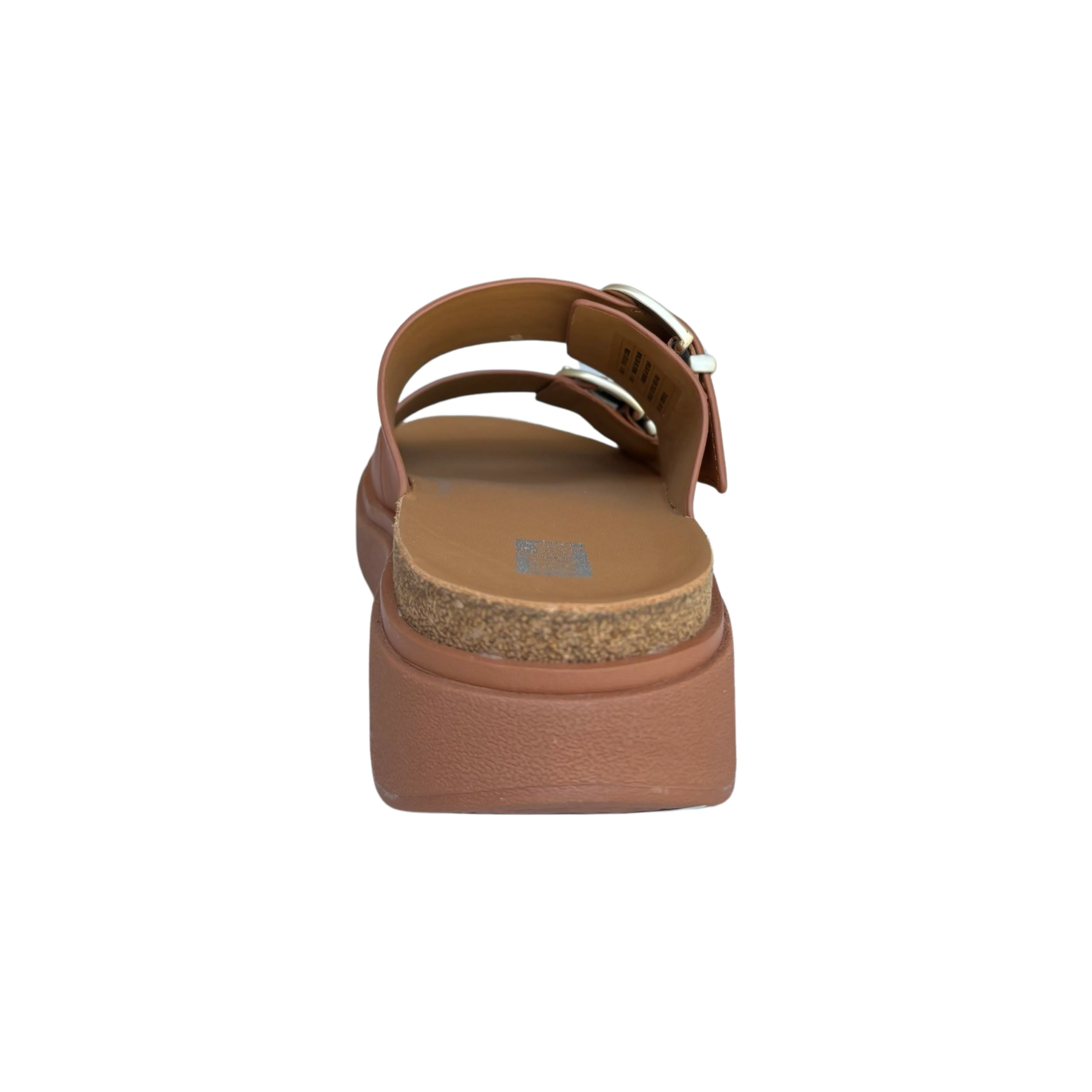 Gen Buckle Two Bar Tan Leather Slide