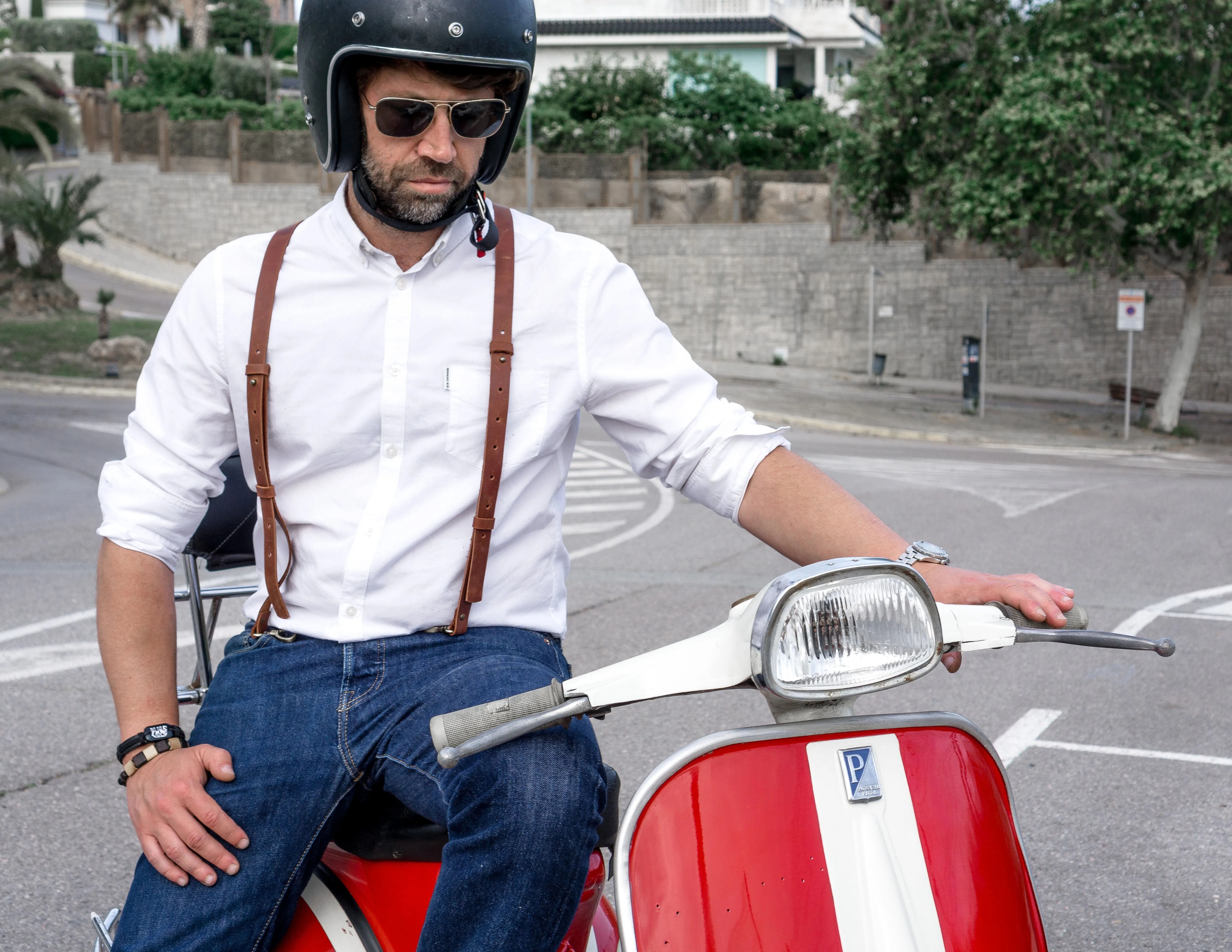 Gentleman Leather Suspenders | Groomsmen Gift