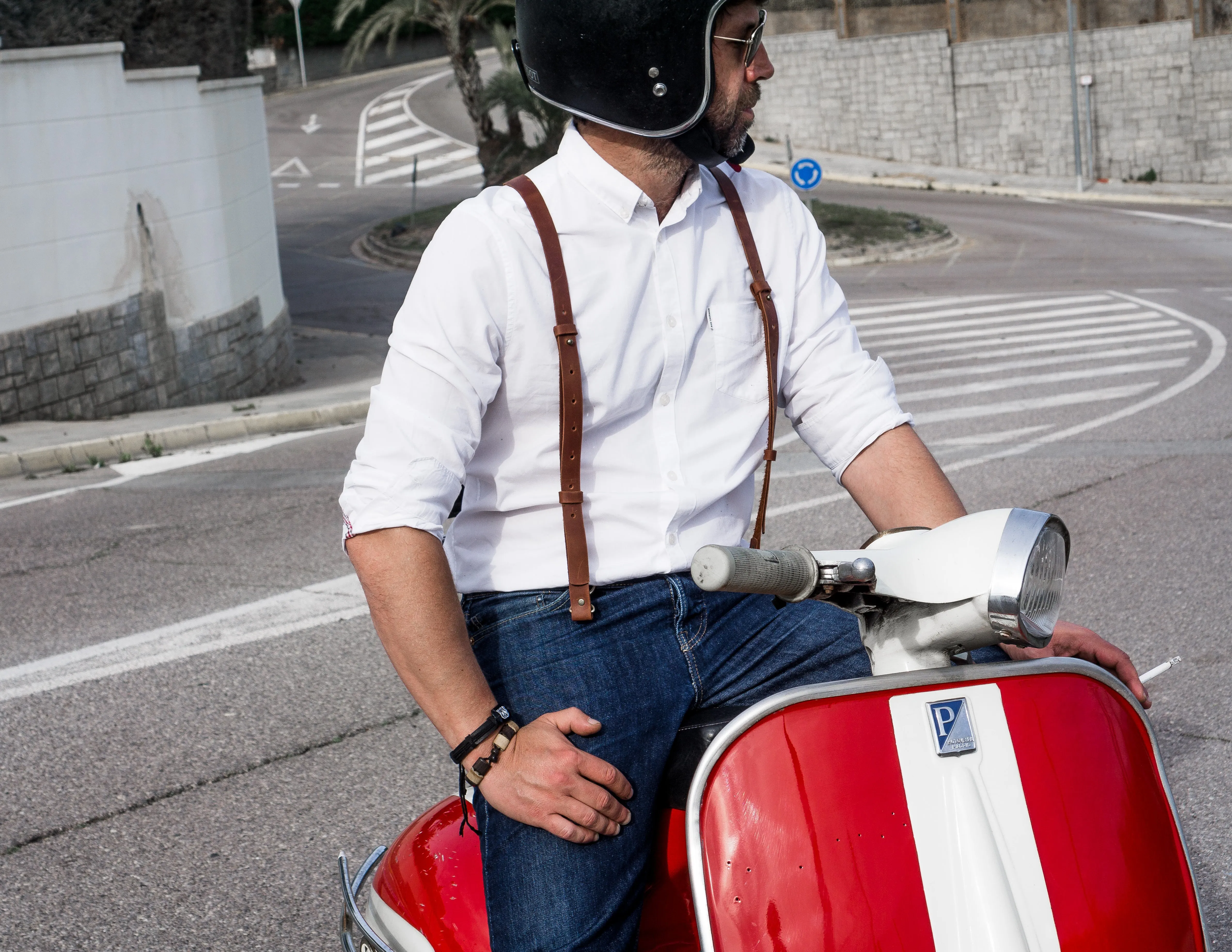 Gentleman Leather Suspenders | Groomsmen Gift