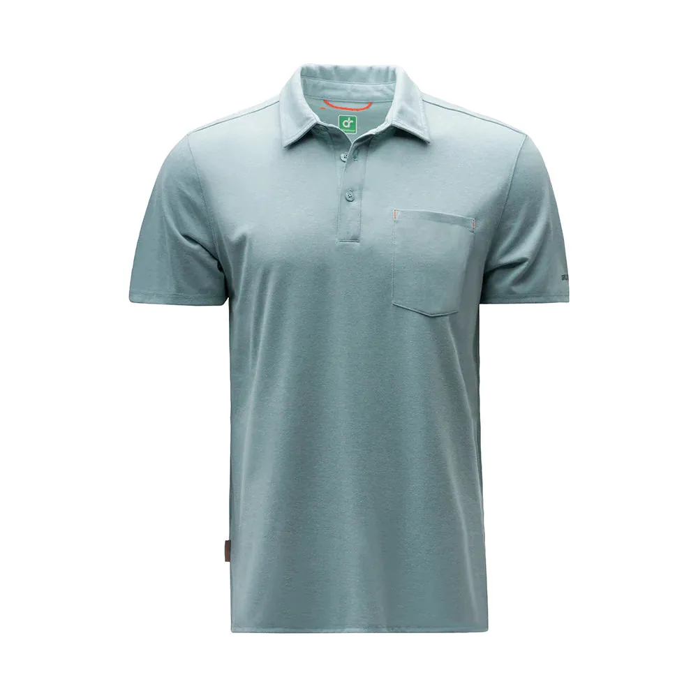 Grundens Shorebreak Performance Fishing Polo in Skyrocket