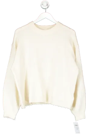 H&M Cream Knit Look Sweater UK M