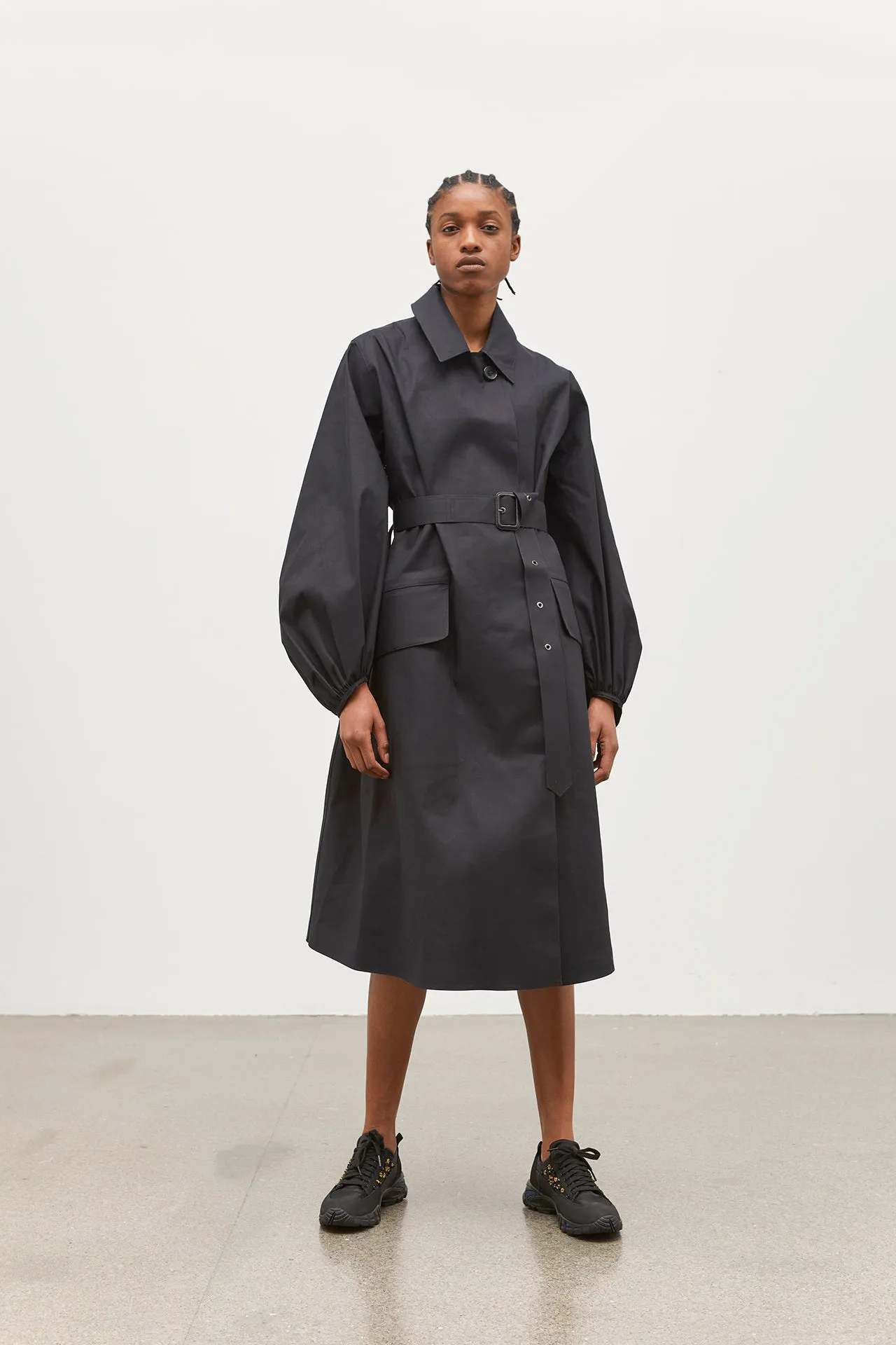 HELEN | COAT BONDED COTTON BLACK