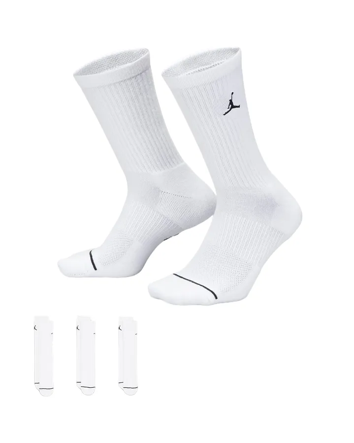 Jordan mid-length socks Everyday DX9632-100 white Pack of 3 pairs