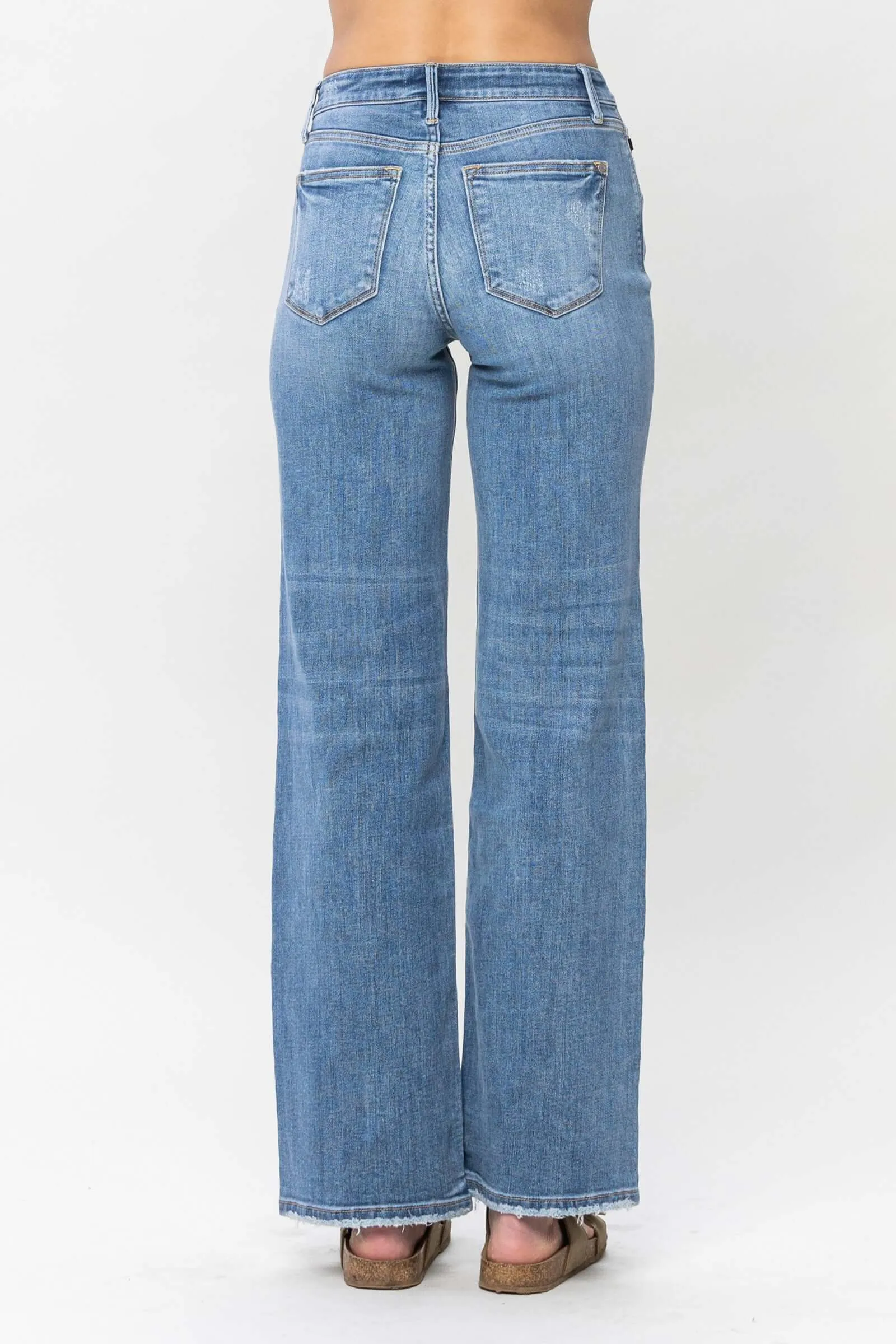 Judy Blue Vintage Wash Jeans Wide Leg