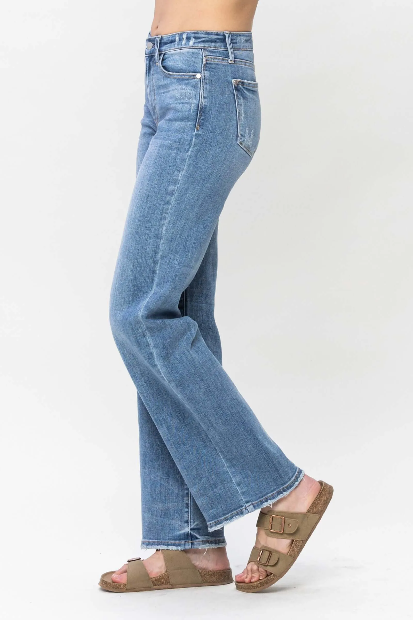 Judy Blue Vintage Wash Jeans Wide Leg