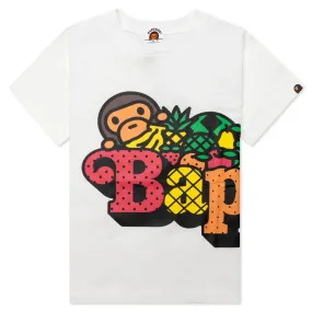 Kids Baby Milo Fruit Tee - White