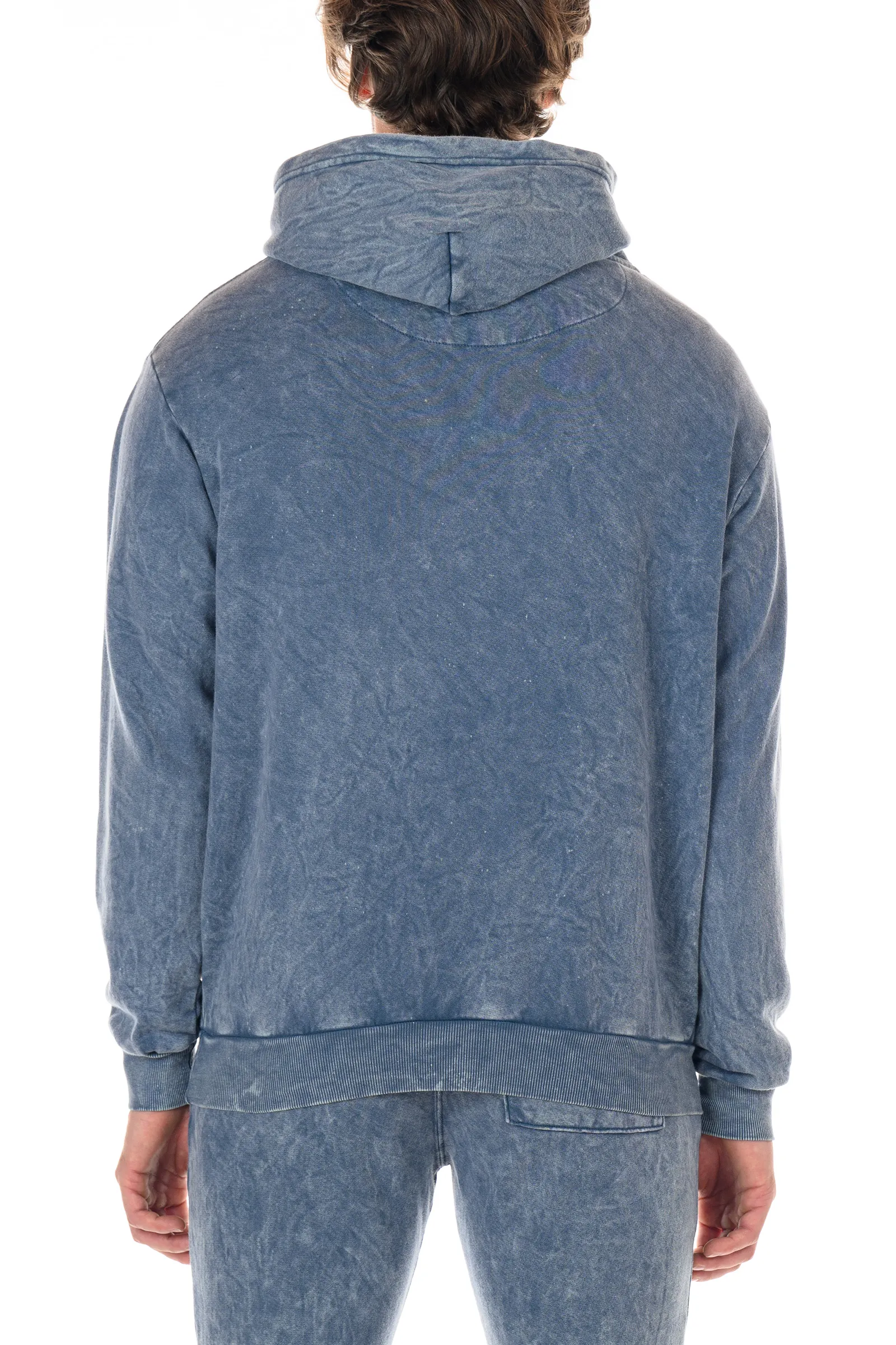 Los Feliz Mineral Wash Hoodie - Blue Stone