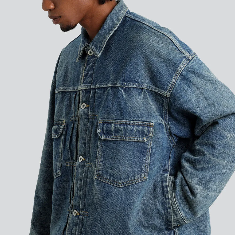 MADNESS MADNESS QUILTED DENIM JACKET-INDIGO