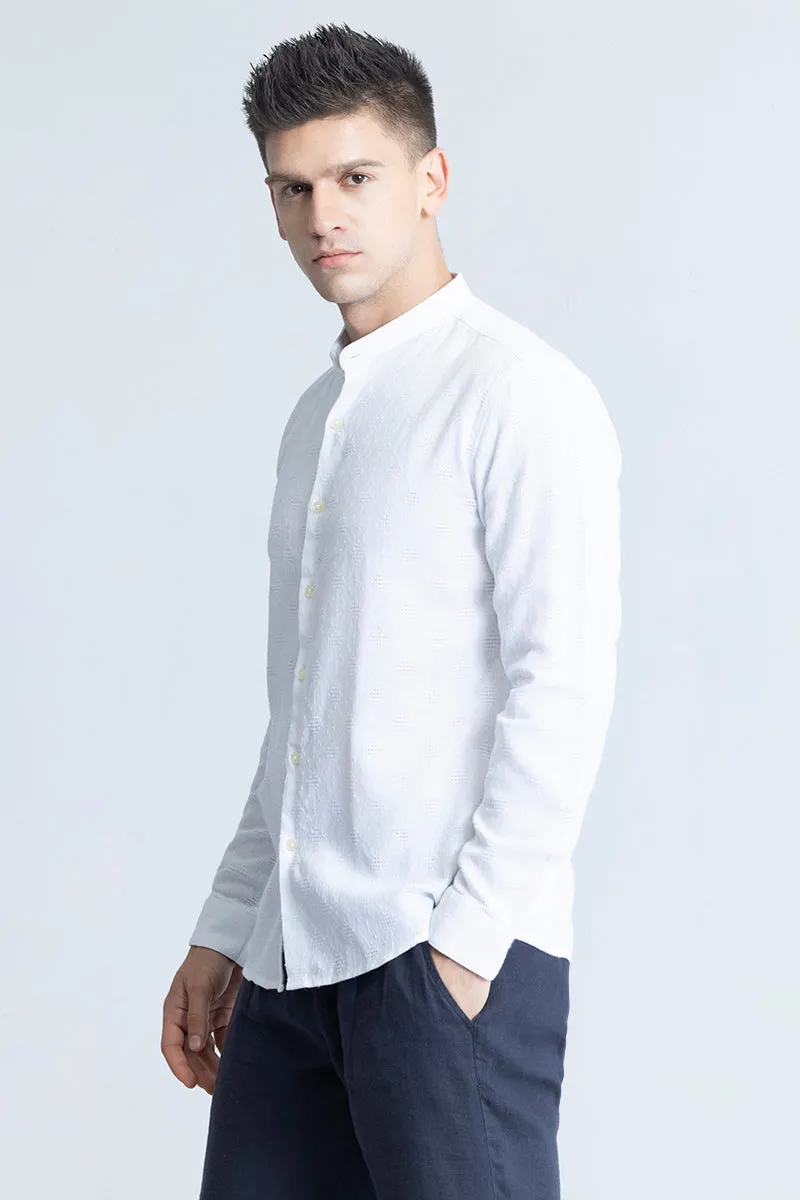 Mandarin Mystique White Shirt