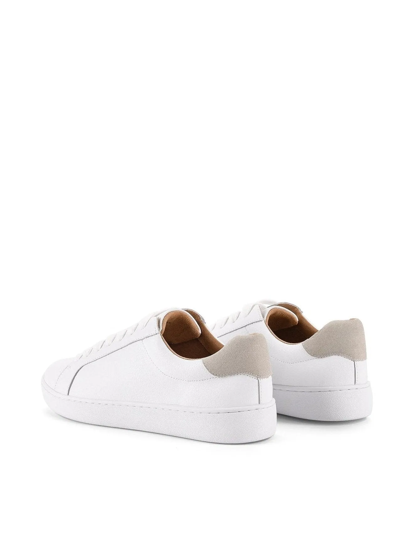 Monarch Leather Sneaker - White / Grey Leather