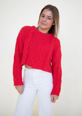 Moon Beam Sweater In Red