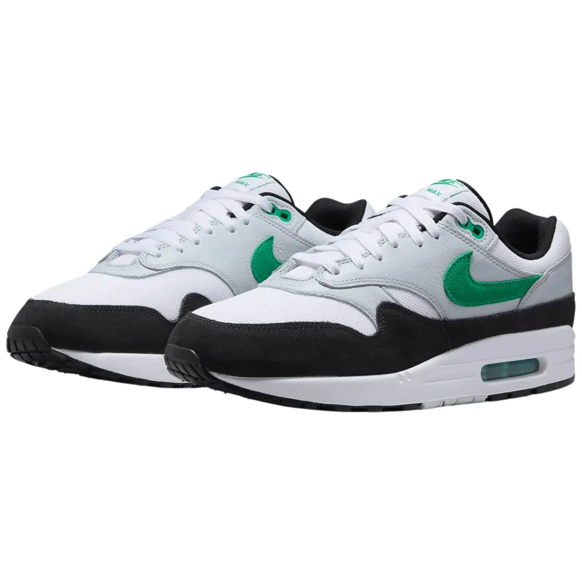 Nike Men's Air Max 1 White/Pure Platinum/Black/Stadium Green