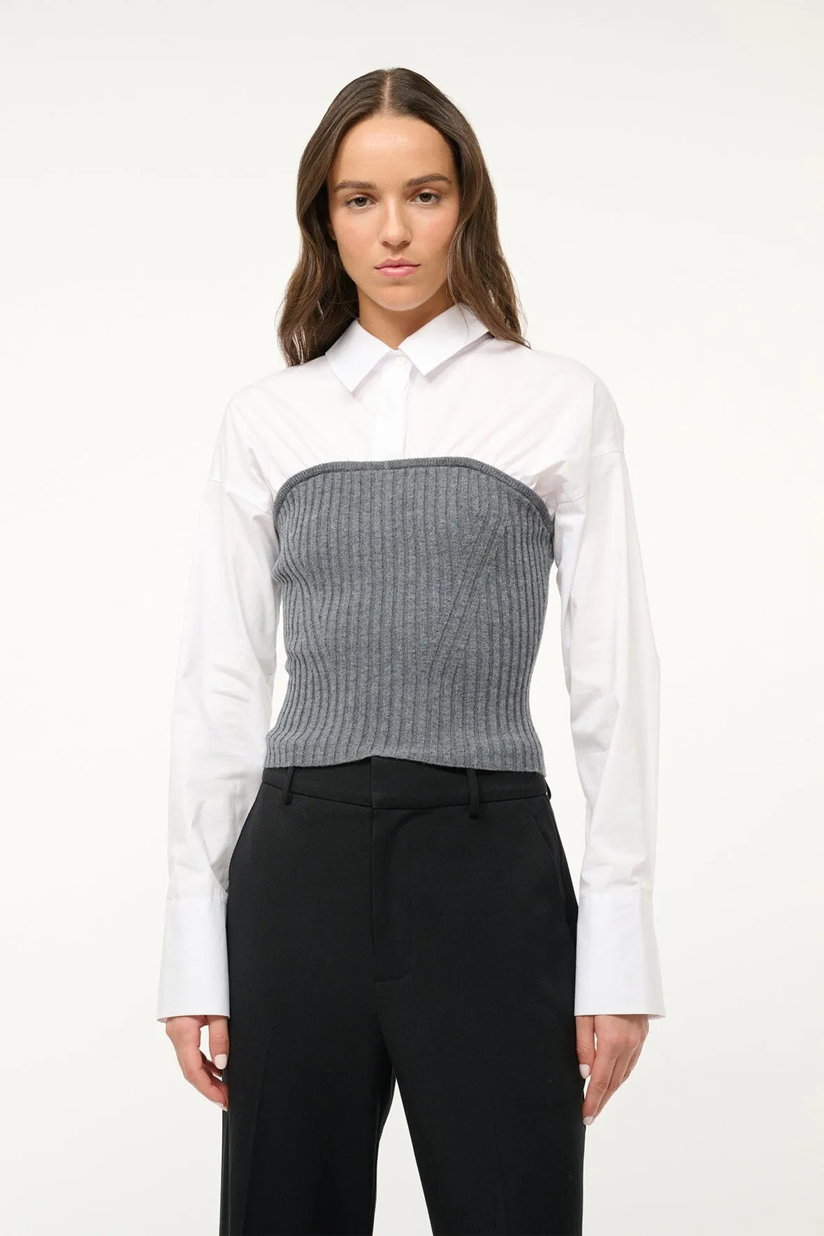 O'KEEFE TOP | CHARCOAL WHITE