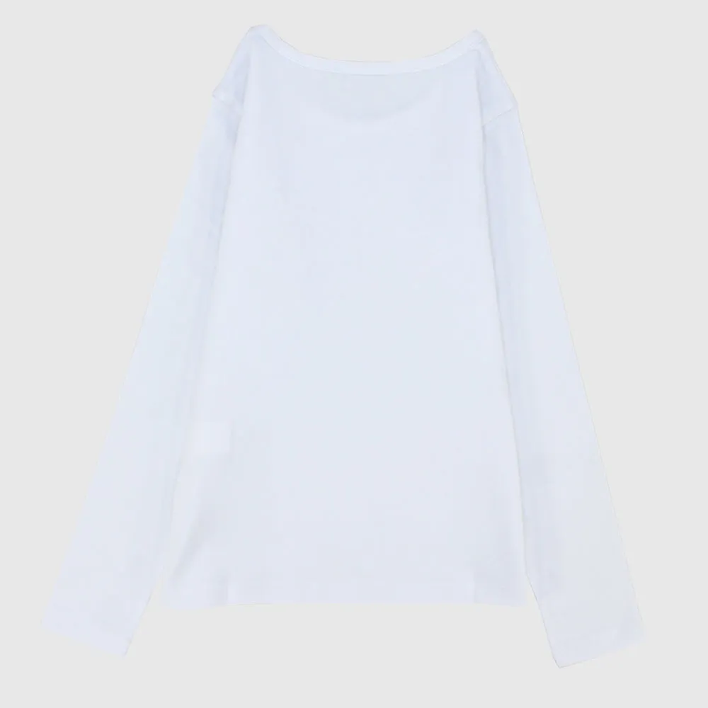 Plain Long-Sleeved T-Shirt