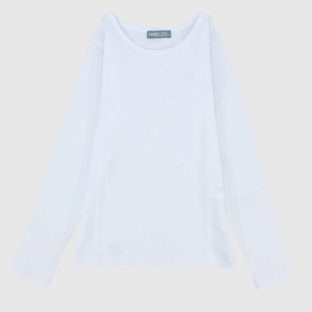 Plain Long-Sleeved T-Shirt