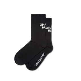 Polar Skate Co Gnarly Huh! Socks Black