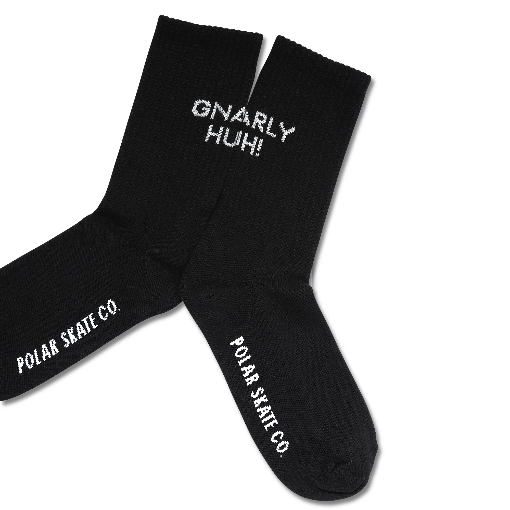 Polar Skate Co Gnarly Huh! Socks Black