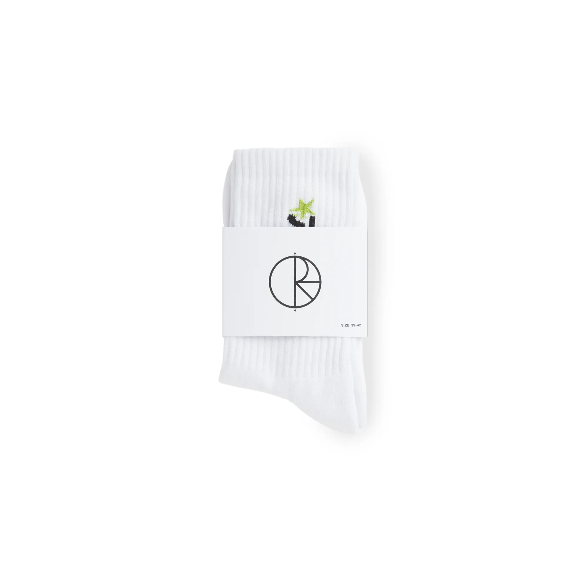 Polar Skate Co. Star Socks White/Green