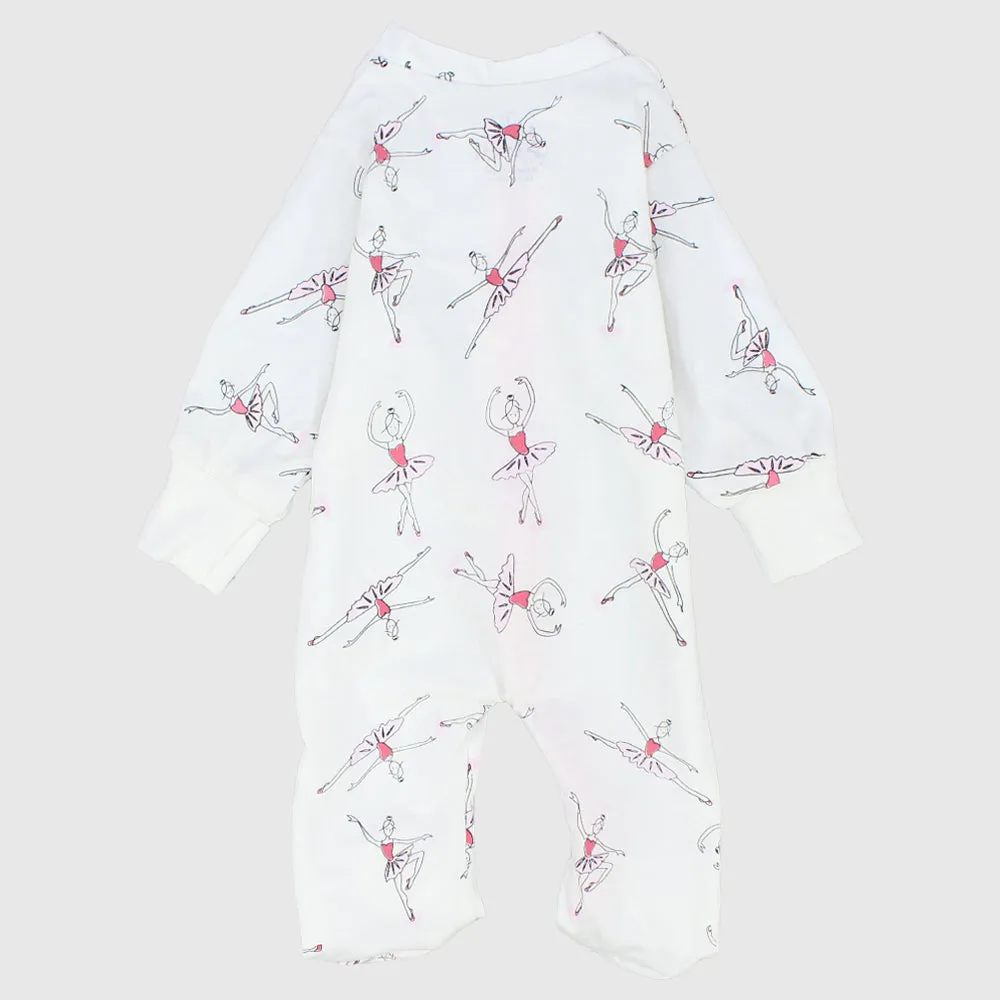 "Little Dancer" Long-Sleeved Baby Footie