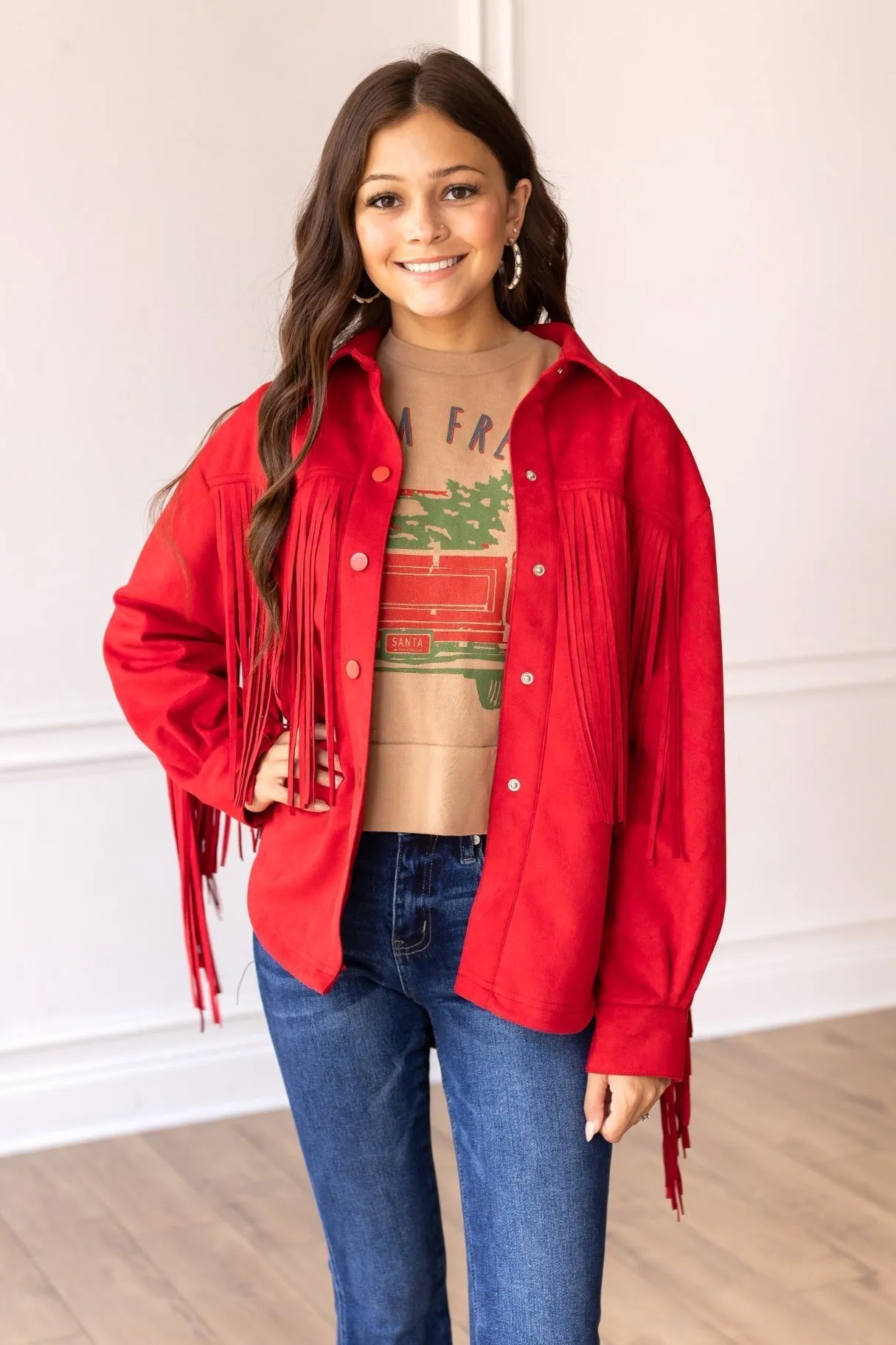 RED FRINGE JACKET