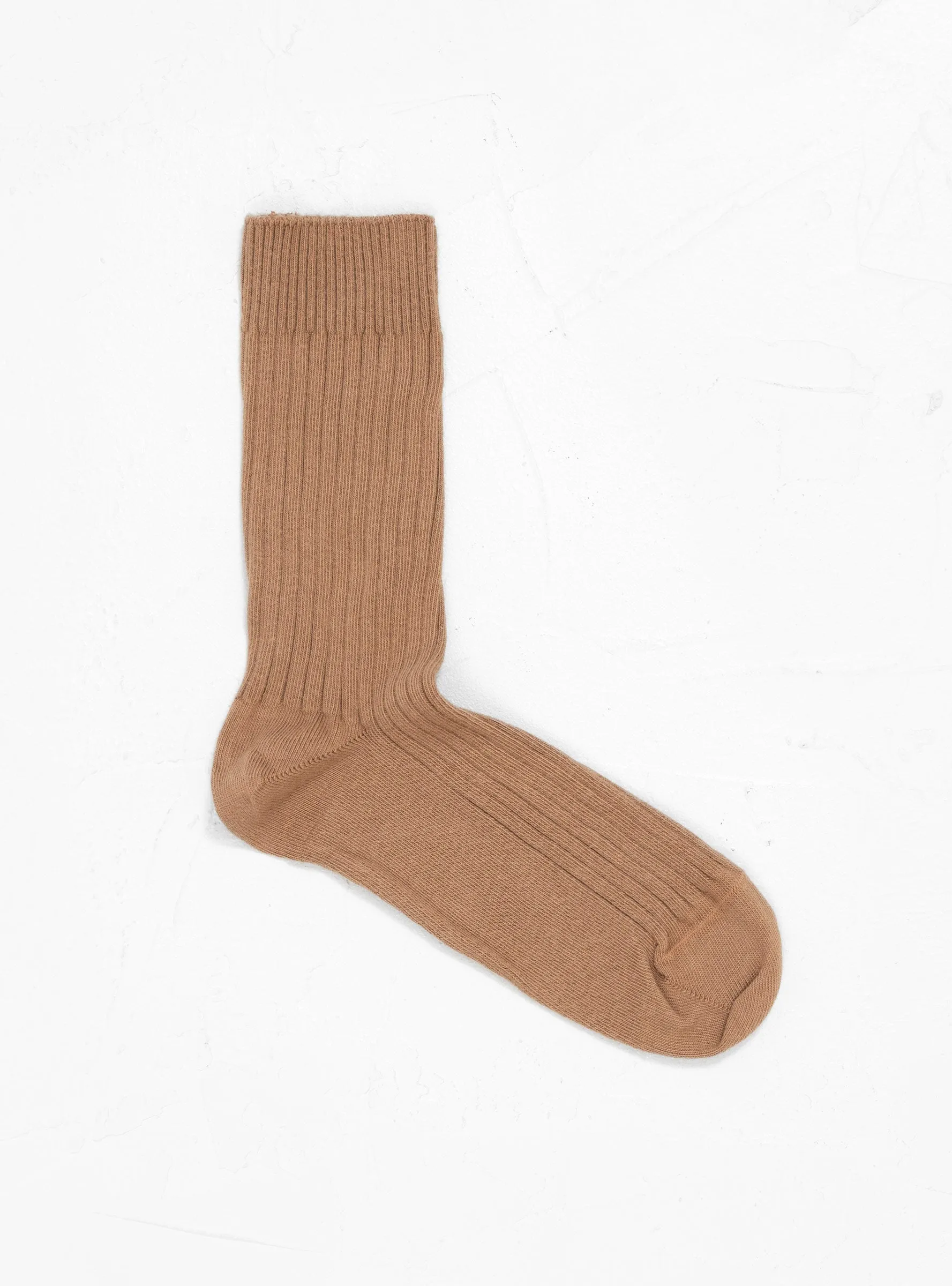 Rib Ankle Socks Brandy Brown