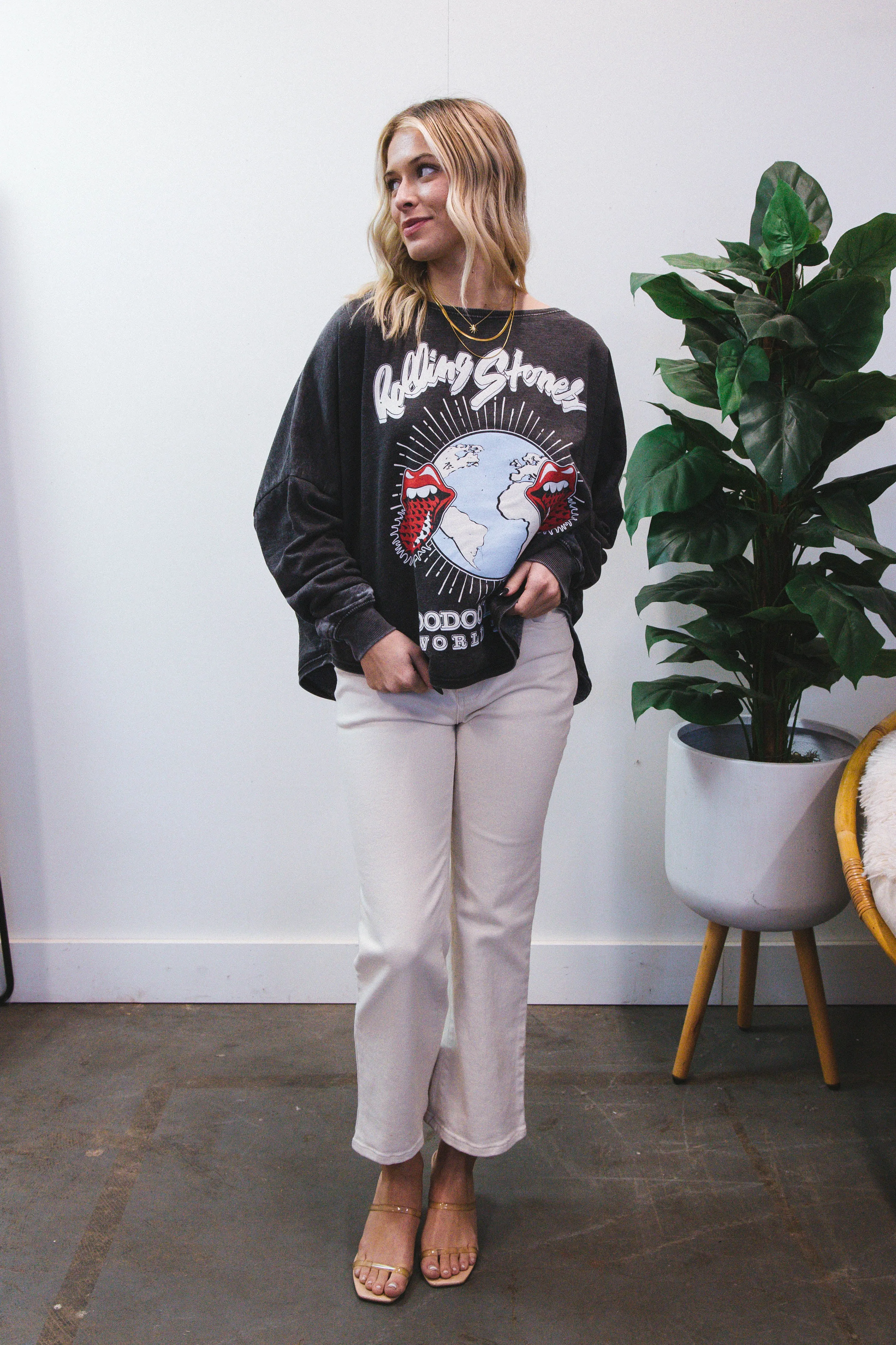 Rolling Stones Sweatshirt, Vintage Black | Recycled Karma