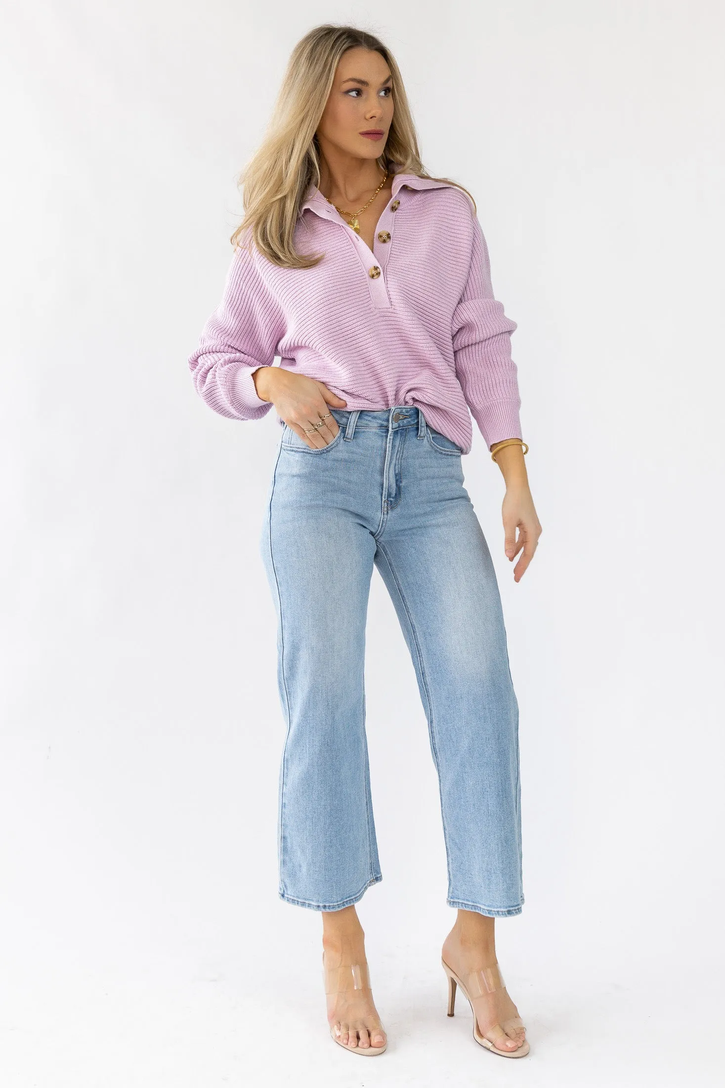 Stellan Slim Wide Leg Jeans