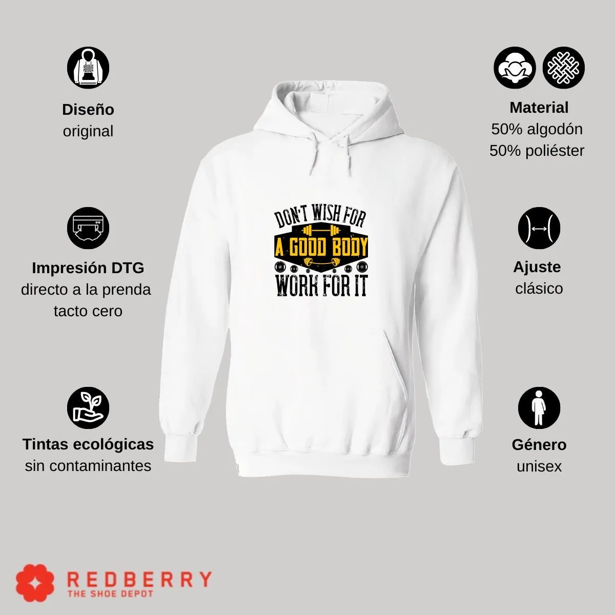 Sudadera Hombre  Hoodie Fitness Gym Ejercicio 006