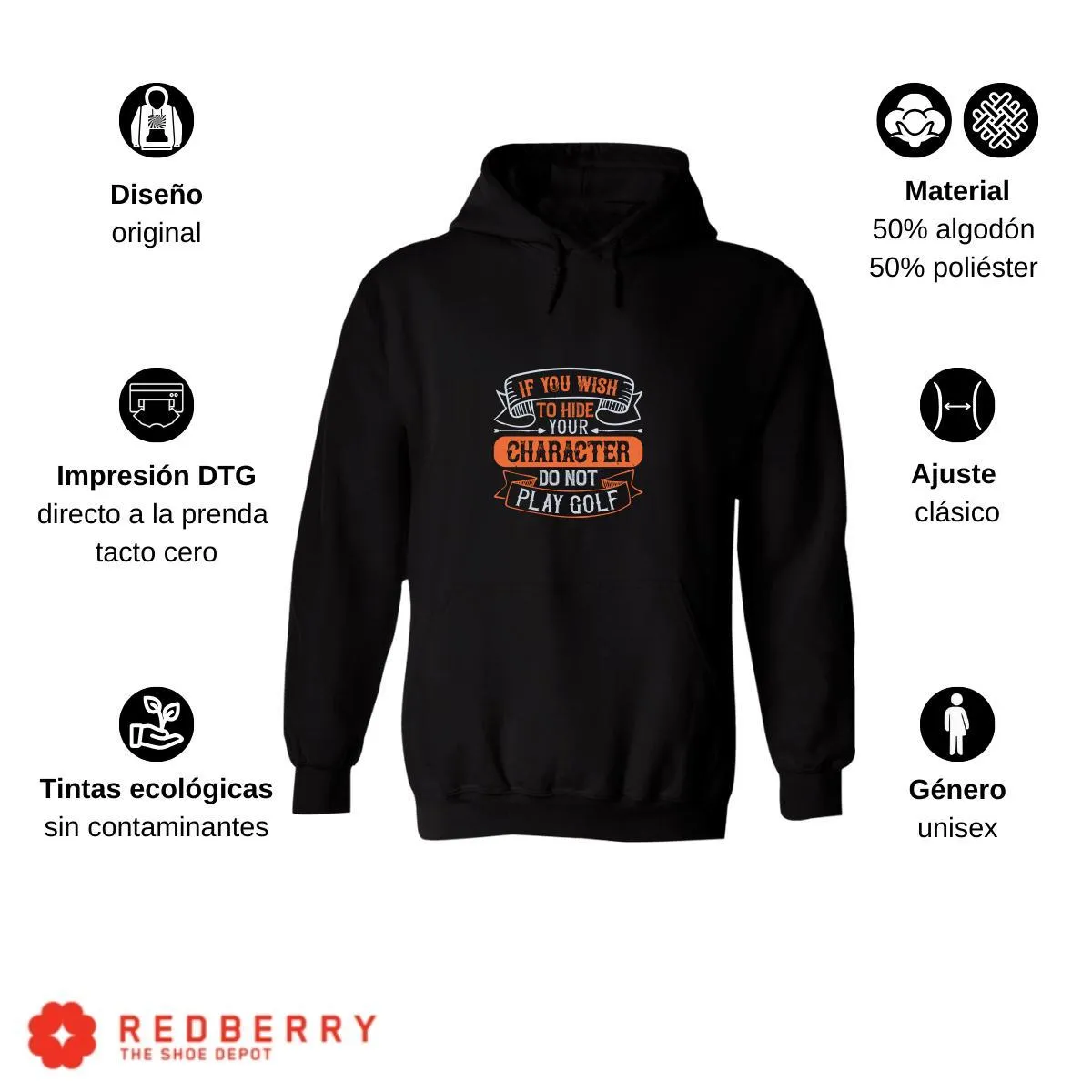 Sudadera Hombre  Hoodie Golf Deporte Frases 026