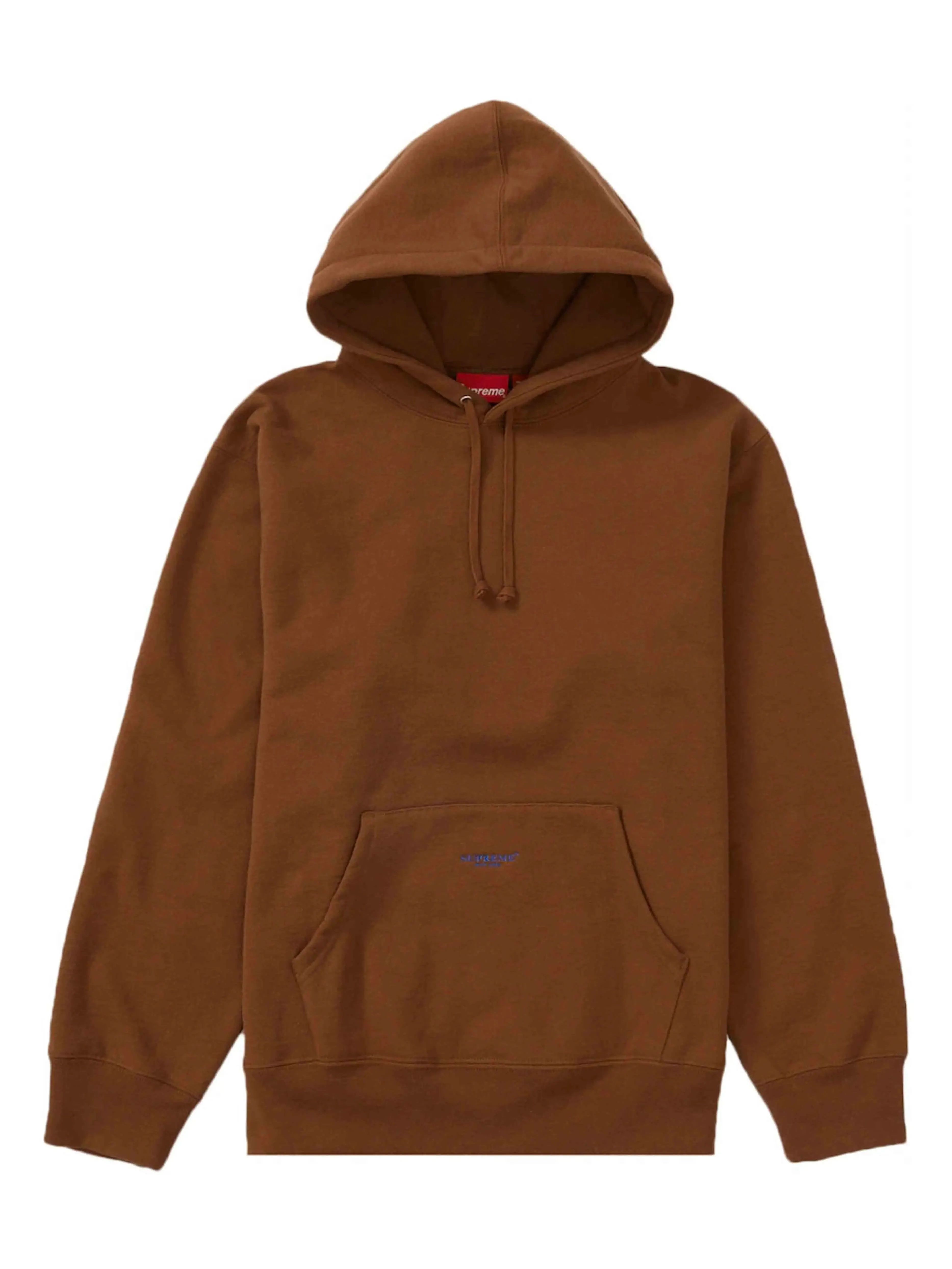 Supreme Micro Logo Hooded Sweatshirt (SS22) Brown